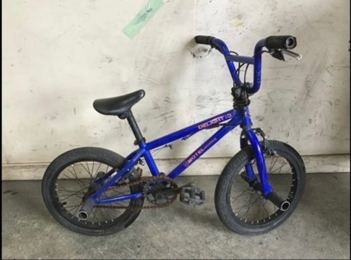 24□岐阜発　△BMX MOTEL WORKS/DELIGHT:E/キッズ用/16インチ△ブルー/自転車/両ハンドルグリップヘッド破損有り/現状品　R5.7/31□