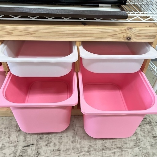 J2651 人気！IKEA イケア TROFAST トロファスト 収納棚 木製フレーム収納ラック キッズラック キッズおもちゃ収納 クリーニング済み