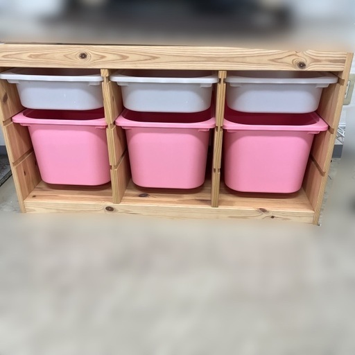 J2651 人気！IKEA イケア TROFAST トロファスト 収納棚 木製フレーム収納ラック キッズラック キッズおもちゃ収納 クリーニング済み