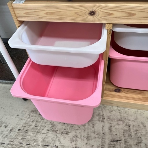 J2651 人気！IKEA イケア TROFAST トロファスト 収納棚 木製フレーム収納ラック キッズラック キッズおもちゃ収納 クリーニング済み