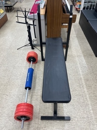 ベンチプレス 台 シャフト プレート 40kg セット ※2400010098741