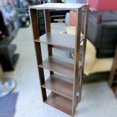 フリーラック 4段 茶系 DBR 組み立て家具カラーボックス 棚 ラック 札幌 西野店の画像
