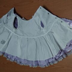 ドレス　リボン✕パープルフリル　80センチの画像