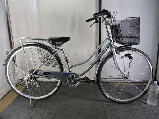D12　★限定特価★ 中古自転車 【　27インチ　軽快車　シルバー　6段　LEDオートライト 】