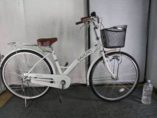 D13　★限定特価★ 中古自転車 【　26インチ　軽快車　白　LEDオートライト 】