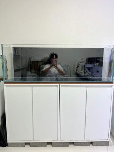 120cmスリム水槽  (120×30×40cm 130L) ＋水槽台セット