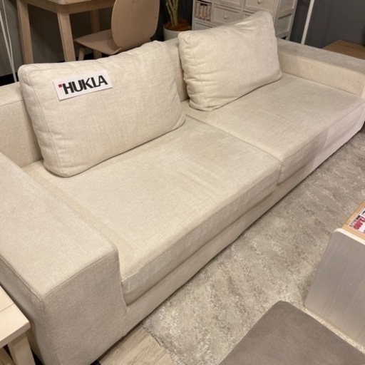 HUKLA フクラ 3人掛けソファ【店頭取引限定】【中古品】早い者勝ち 