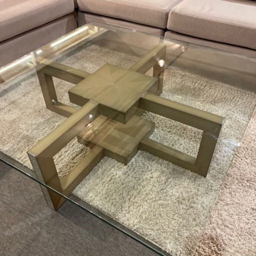 大塚家具　ガラスセンターテーブル