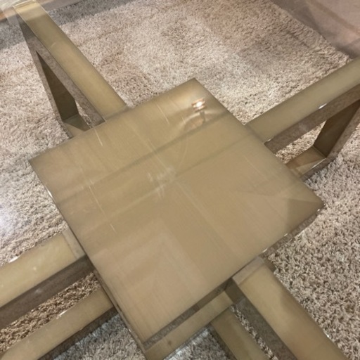 大塚家具　ガラスセンターテーブル