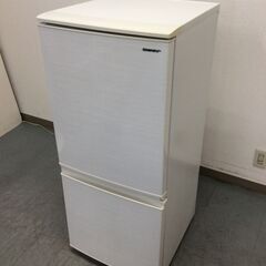 (12/16受渡済)JT7469【SHARP/シャープ 2ドア冷蔵庫】2019年製 SJ-D14E-W 家電 キッチン 冷蔵冷凍庫 右開き 137L