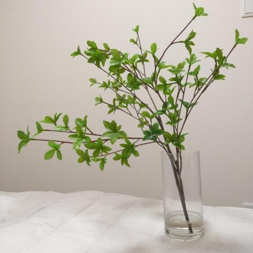 【売れました】美品primaプリマフェイクグリーン造花ドウダンツツジwウォーター60cm花瓶付き観葉植物フェイカ