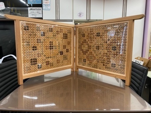 【愛品館 江戸川店 2枚衝立】組子細工 2枚衝立 ID:150-049909-007
