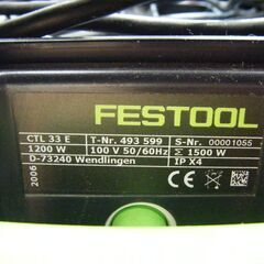 ★値下げ★ FESTOOL CTL33E 集じんクリーナー ホース 紙パック4枚付 中古品 【ハンズクラフト宜野湾店】の画像