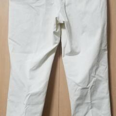 スマートアンクルパンツ2WAYストレッチ S 白　ユニクロの画像