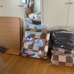 無印のこたつ　敷き布団　掛け布団　中古品