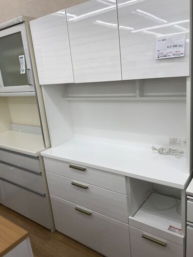 ★ジモティ割あり★ ニトリ 食器棚 ホワイト H191×W120×D43 クリーニング済み KJ2795