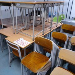大量　勉強机　学校　塾　机　椅子　セット　【モノ市場半田店】　131の画像