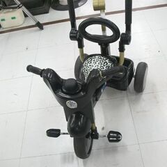 子供用 三輪車 ブラック 折り畳み式 TO GO BEAMS BOY １才半～4才児 舵取り棒付き キッズ 苫小牧西店の画像