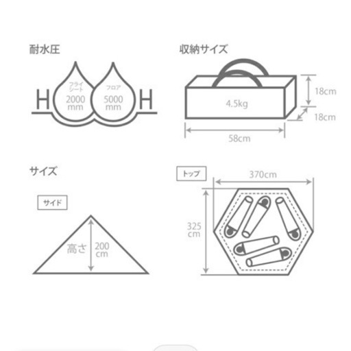 【新品未使用】DODワンポールテントM、タープ、グランドシートの3点セット