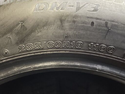 BS BRIDGESTONE BLIZZAK DM-V3 285/60R18 18インチ スタッドレス 4本 19年製 バリ溝 ランク