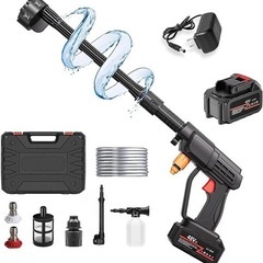 新品未使用✨バッテリー２つ付✨威力強化ver. 高圧洗浄機 コー...