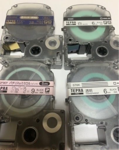 テプラとテープ、リボン4種