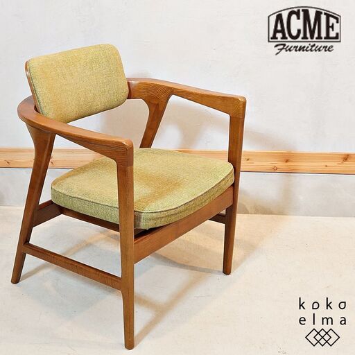 ACME FURNITURE(アクメファニチャー)のアメリカンビンテージスタイルのWARNER アームチェアーです。ブルックリンスタイルなどカッコいいインテリアにもおススメのダイニングチェア！DI114