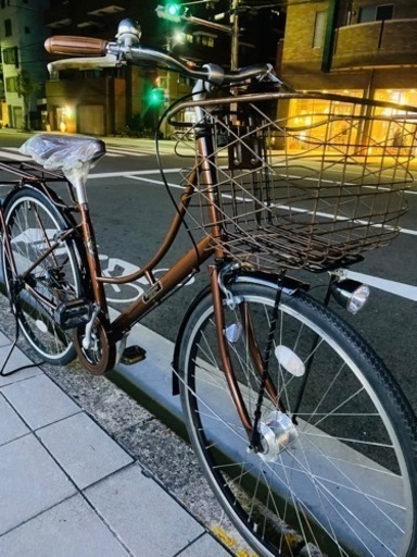 希少！レトロ風自転車。チェーンも後ろタイヤも、その他も新品部品多用！