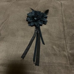 お花のコサージュ　ブラック