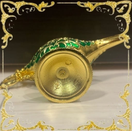 グリーン】アラジンランプ ランプ お香立て 香炉 お香 魔法のランプ