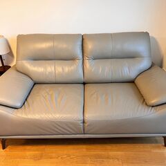 ニトリ2人用本革ソファ美品 ニトリ 2人用本革ソファ