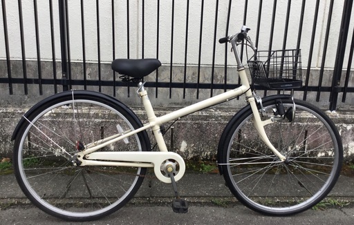 無印良品・26インチ自転車・ホワイト 変速なし