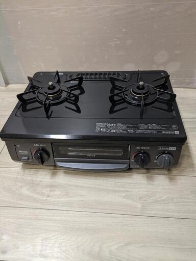 Rinnai グルル付ガズテーブル RTE564BKL Siセンサーコンロ プロパンガス用 LPガス 左強火力 56センチ　グリル未使用品