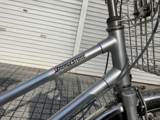 【27インチ自転車】ブリヂストン製　内装3段変速　前後タイヤ、サドル新品❗️大きな前カゴ使用　若林自転車　膳所店　SALE中❗️