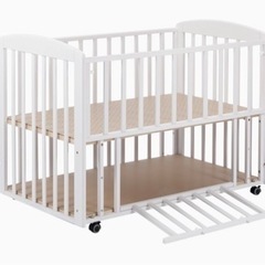 カトージベビーベッド、お布団、メリー　まとめての画像