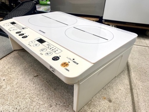 2020年 アイリスオーヤマ IH 2口 コンロ ホワイト 中古　