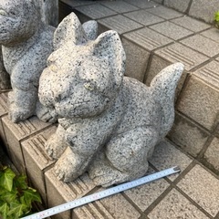 御影石　猫　庭石　オブジェの画像