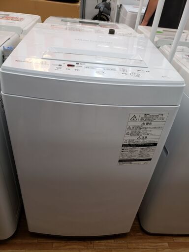 TOSHIBA　　4.5㎏全自動洗濯機　　AWA-45M7(W)　　2019年製
