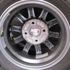 軽トラ軽バン　アルミホイール＆145/80R12　80/78N　LT　バリ山　セット　中古品の画像