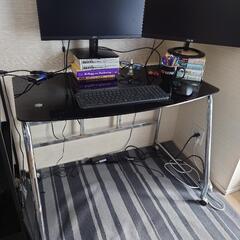 【9/12まで】パソコンデスク　ブラック　在宅ワーク