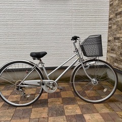 中古自転車　27型　シルバーの画像
