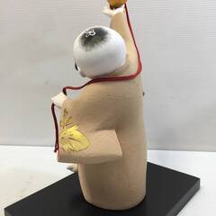 ○【0円あげます！】千成ひょうたん 国明作 博多人形 節句人形 日本人形 縁起物 置き物 インテリア 和室 陶器 中古品 (NF230805)Zi-241-39-①の画像