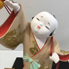 ○【0円あげます！】千成ひょうたん 国明作 博多人形 節句人形 日本人形 縁起物 置き物 インテリア 和室 陶器 中古品 (NF230805)Zi-241-39-①の画像