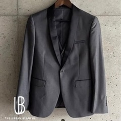 【美品】アーバンブランシュ　タキシード　グレー3ピース　2XL(XL)