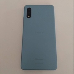 携帯電話　ブルー