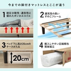 【決まりました】福岡市中央区　引き取り限定0円　脚付きマットレスの画像