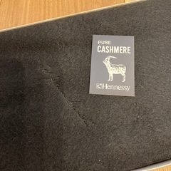 【未使用】COGNAC Hennessy ヘネシー　オリジナル　カシミアマフラー　ブラックの画像