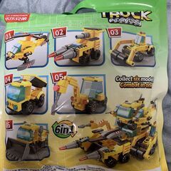6 In 1 エンジニアリング車両モデル、子供の DIY ビルディングブロックおもちゃ、組み立てられたシティエンジニアリング、ミニトレーラーカー、袋入り 461 個、男の子への完璧なギフト の画像