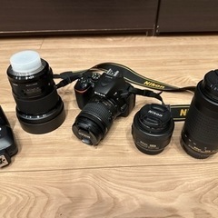 9/10まで！Nikon d5600とレンズ4本+その他(ストロボ、カラーレンズなど）