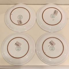 未使用 CALECA プレート 18cm 4枚セット ハンドメイド 皿 食器 イタリア製の画像